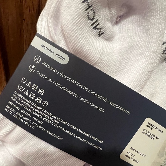 Michael Kors White Athletic Socks for Men - Picture 4 of 4